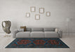 Machine Washable Persian Light Blue Traditional Rug in a Living Room, wshtr1750lblu