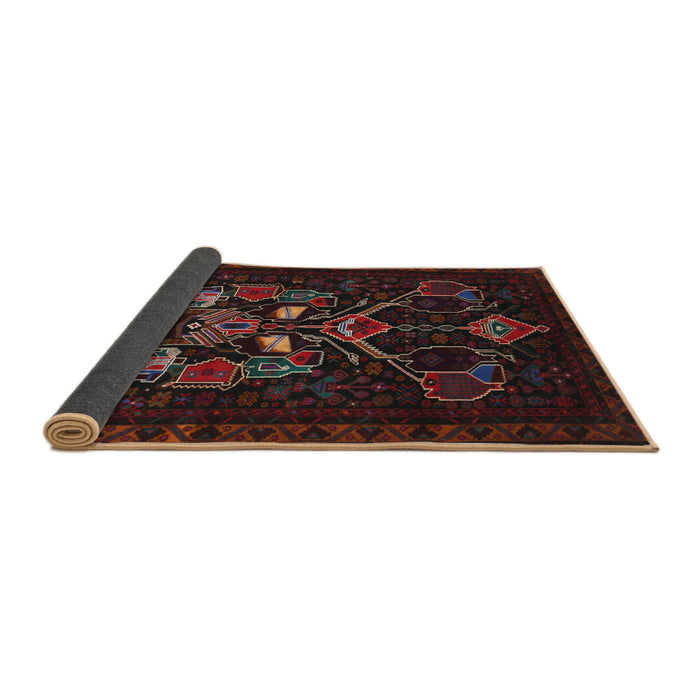 Sideview of Traditional Dark Brown Persian Rug, tr1751