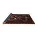 Sideview of Traditional Dark Brown Persian Rug, tr1751