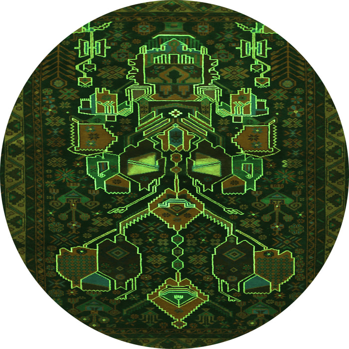 Machine Washable Persian Green Traditional Area Rugs, wshtr1751grn