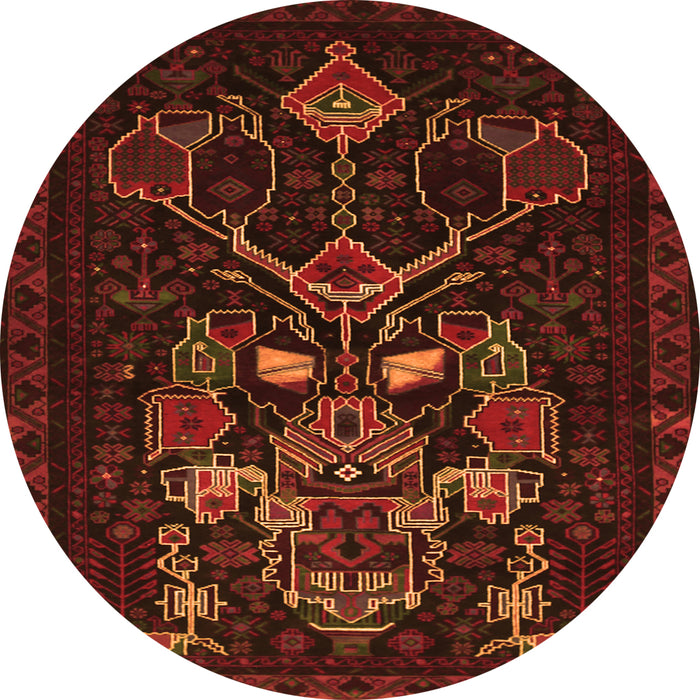 Square Persian Orange Traditional Rug, tr1751org