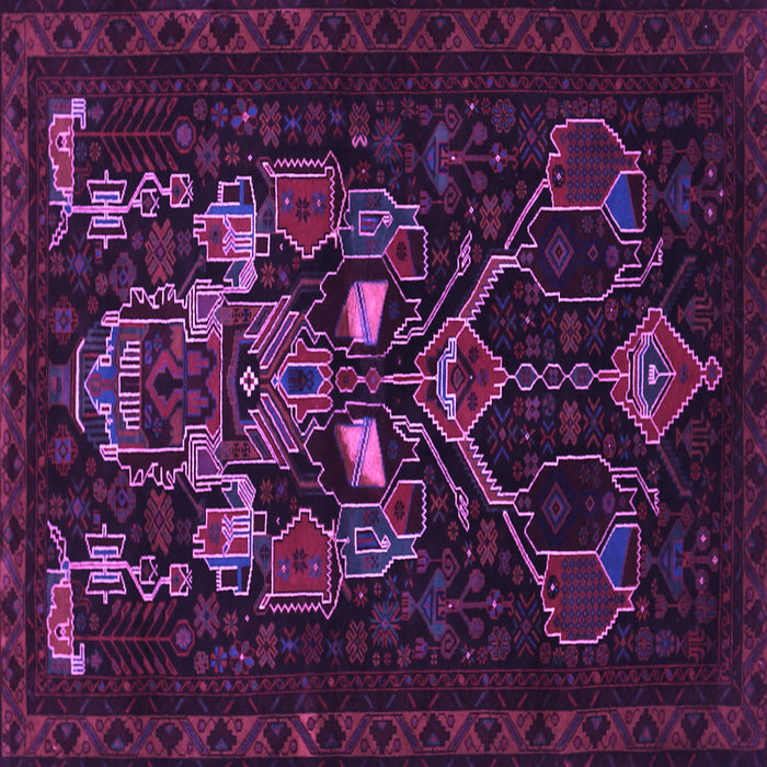 Square Persian Purple Traditional Rug, tr1751pur