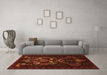 Machine Washable Persian Orange Traditional Area Rugs in a Living Room, wshtr1751org