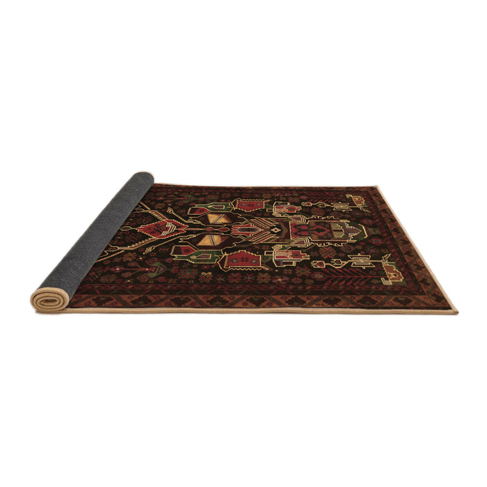 Sideview of Persian Brown Traditional Rug, tr1751brn