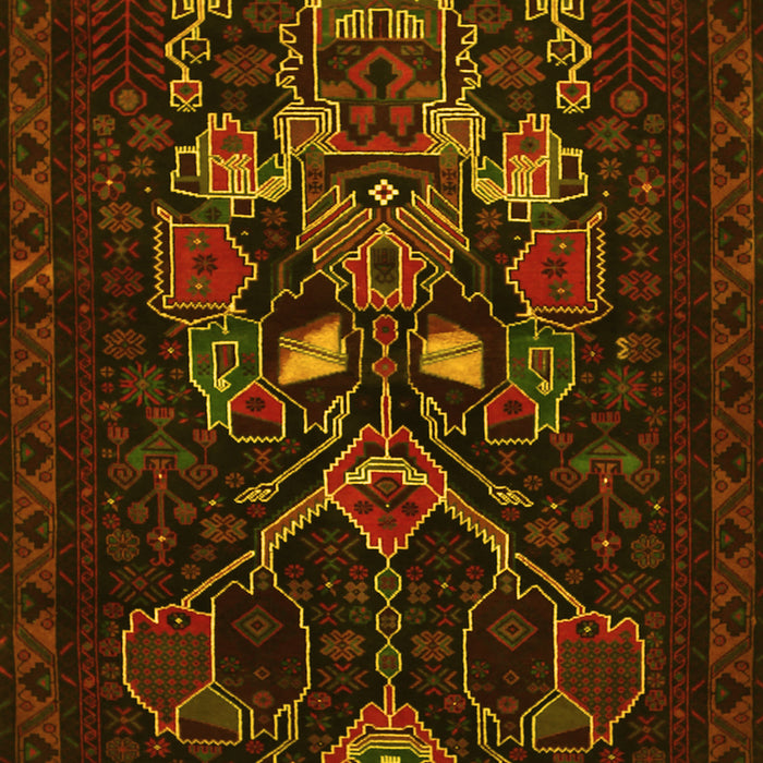 Machine Washable Persian Yellow Traditional Rug, wshtr1751yw