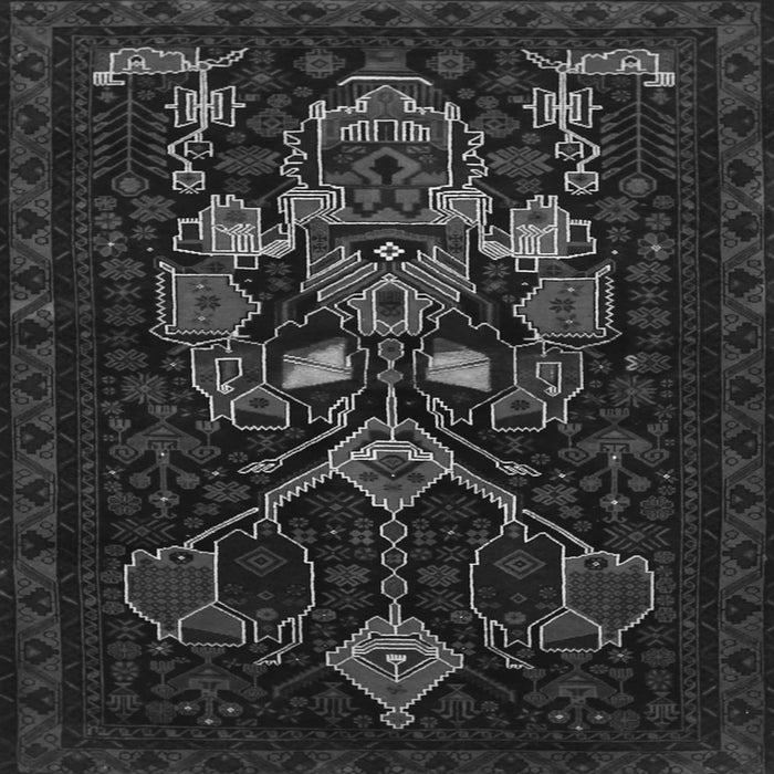 Serging Thickness of Persian Gray Traditional Rug, tr1751gry