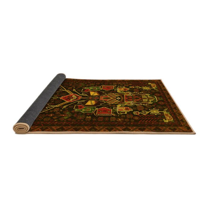 Sideview of Persian Yellow Traditional Rug, tr1751yw