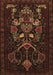 Machine Washable Persian Brown Traditional Rug, wshtr1751brn