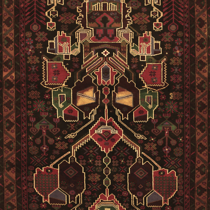 Machine Washable Persian Brown Traditional Rug, wshtr1751brn