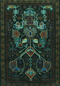 Persian Turquoise Traditional Rug, tr1751turq