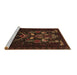 Sideview of Machine Washable Persian Brown Traditional Rug, wshtr1751brn