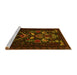 Sideview of Machine Washable Persian Yellow Traditional Rug, wshtr1751yw