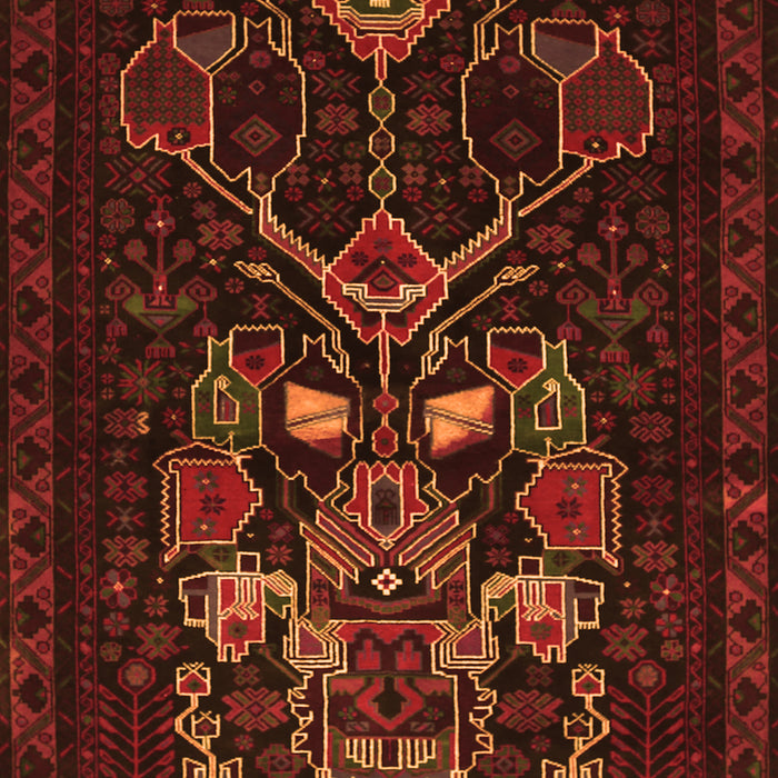 Serging Thickness of Machine Washable Persian Orange Traditional Area Rugs, wshtr1751org