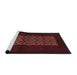 Sideview of Machine Washable Traditional Red Wine or Wine Red Rug, wshtr1752