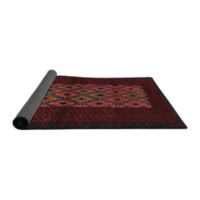 Sideview of Traditional Wine Red Persian Rug, tr1752