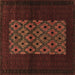 Square Machine Washable Persian Brown Traditional Rug, wshtr1752brn