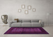 Machine Washable Persian Purple Traditional Area Rugs in a Living Room, wshtr1752pur