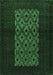 Machine Washable Persian Emerald Green Traditional Area Rugs, wshtr1752emgrn