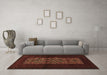 Machine Washable Persian Brown Traditional Rug in a Living Room,, wshtr1752brn