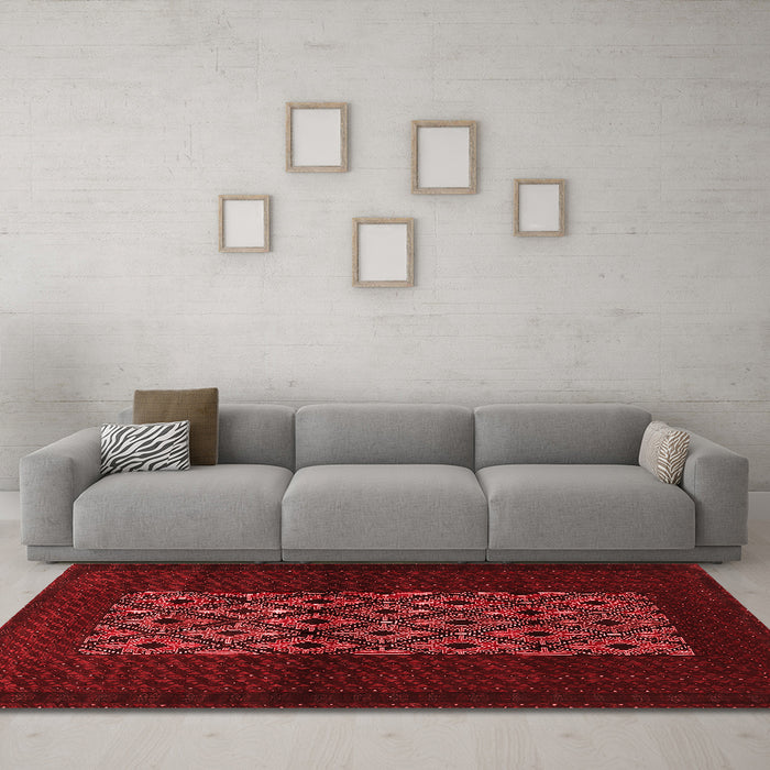 Traditional Red Washable Rugs