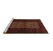 Sideview of Machine Washable Persian Brown Traditional Rug, wshtr1752brn