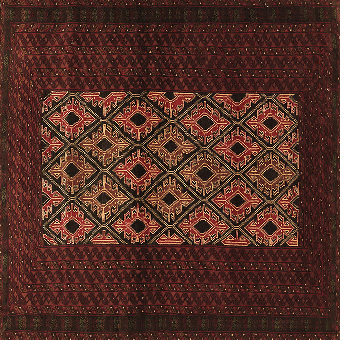 Square Persian Brown Traditional Rug, tr1752brn