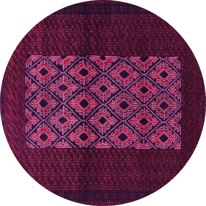 Round Persian Pink Traditional Rug, tr1752pnk