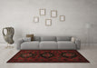 Machine Washable Persian Brown Traditional Rug in a Living Room,, wshtr1753brn