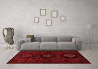 Machine Washable Persian Red Traditional Rug, wshtr1753red