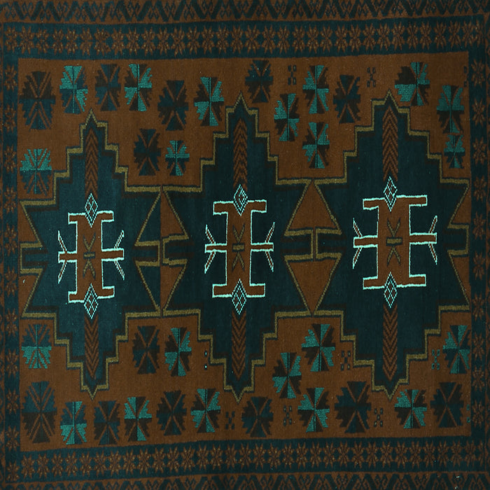 Square Persian Turquoise Traditional Rug, tr1753turq