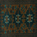 Square Persian Turquoise Traditional Rug, tr1753turq