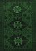 Machine Washable Persian Emerald Green Traditional Area Rugs, wshtr1753emgrn