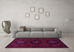 Machine Washable Persian Pink Traditional Rug in a Living Room, wshtr1753pnk