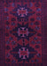 Machine Washable Persian Purple Traditional Area Rugs, wshtr1753pur