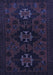 Machine Washable Persian Blue Traditional Rug, wshtr1753blu