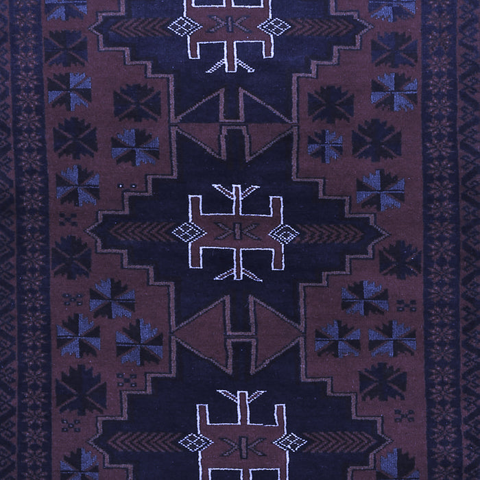 Machine Washable Persian Blue Traditional Rug, wshtr1753blu