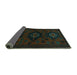 Sideview of Persian Turquoise Traditional Rug, tr1753turq