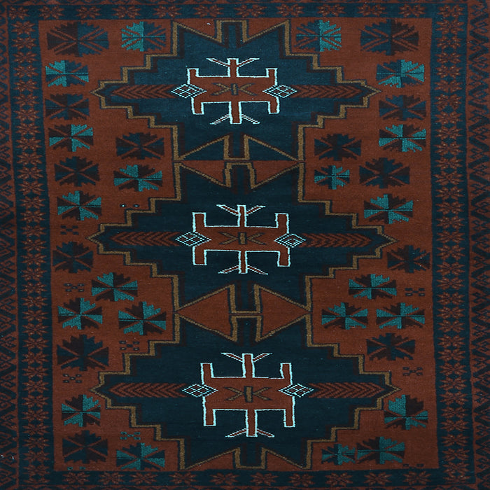 Square Persian Light Blue Traditional Rug, tr1753lblu