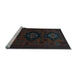 Sideview of Machine Washable Persian Light Blue Traditional Rug, wshtr1753lblu