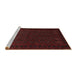 Sideview of Machine Washable Traditional Bakers Brown Rug, wshtr1754