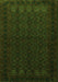 Serging Thickness of Machine Washable Persian Green Traditional Area Rugs, wshtr1754grn