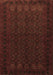 Machine Washable Persian Brown Traditional Rug, wshtr1754brn