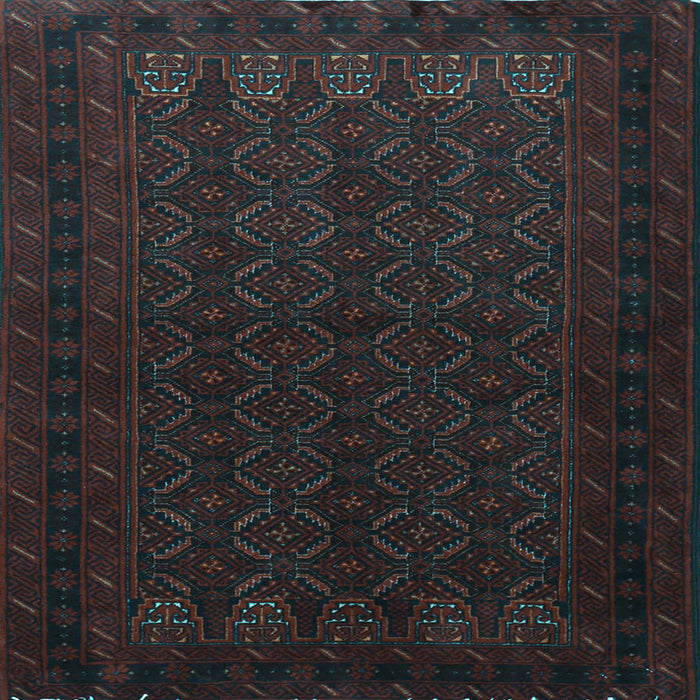 Square Machine Washable Persian Light Blue Traditional Rug, wshtr1754lblu
