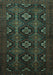 Machine Washable Persian Turquoise Traditional Area Rugs, wshtr1755turq