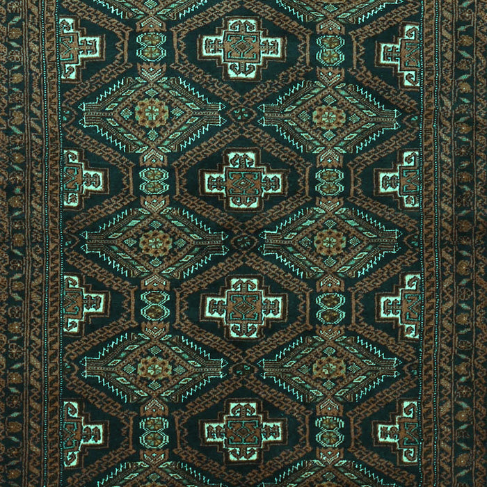 Machine Washable Persian Turquoise Traditional Area Rugs, wshtr1755turq