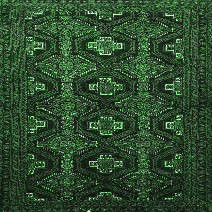 Square Persian Emerald Green Traditional Rug, tr1755emgrn