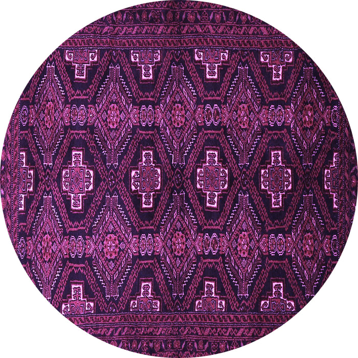 Round Persian Purple Traditional Rug, tr1755pur