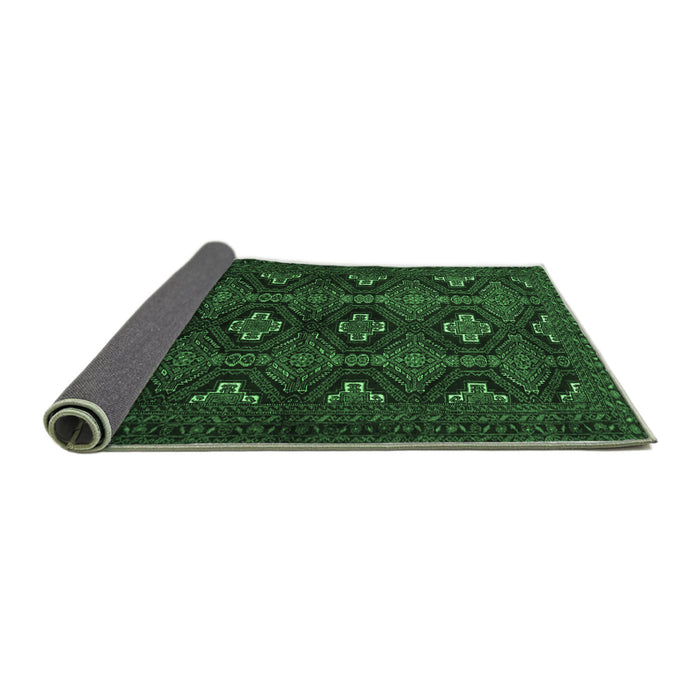 Sideview of Persian Emerald Green Traditional Rug, tr1755emgrn