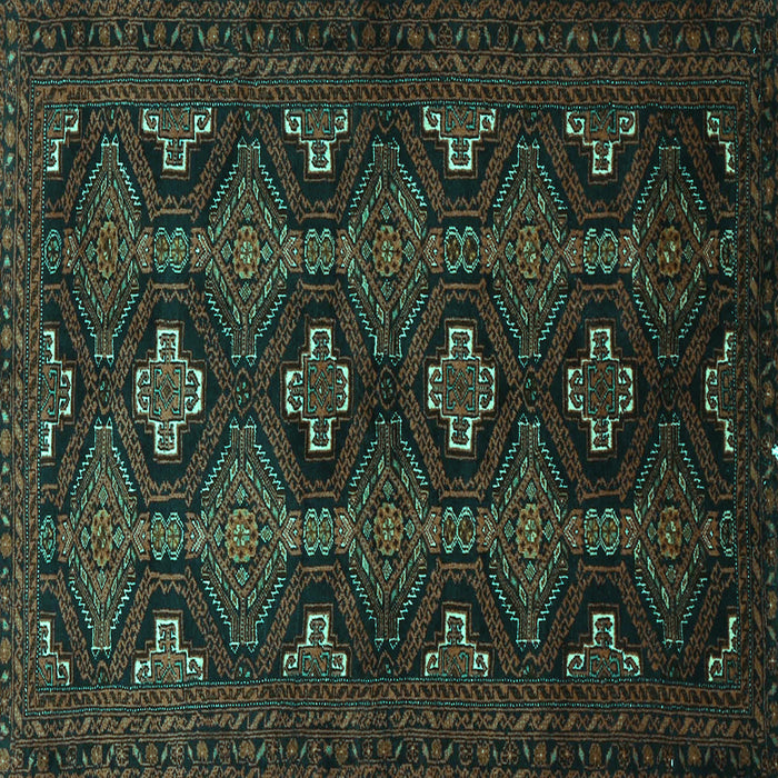 Square Persian Turquoise Traditional Rug, tr1755turq