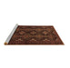 Sideview of Machine Washable Persian Brown Traditional Rug, wshtr1755brn